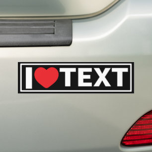 Moderne I Heart Custom-Autoaufkleber Autoaufkleber