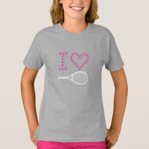 Moderne I Liebe Tennis Girls' T-Shirt