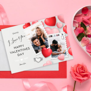 Moderne I Liebe You Foto Holiday Card Dankeskarte