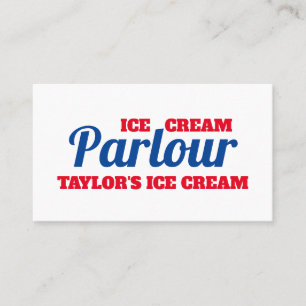 Moderne Ice Cream Parlon Business Card Visitenkarte