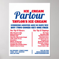 Moderne Ice Cream Parlor Werbung