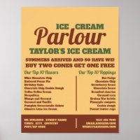 Moderne Ice Cream Parlor Werbung