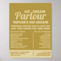 Moderne Ice Cream Parlor Werbung