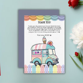 Moderne Ice Cream Truck Sprinkles Babydusche Begleitkarte