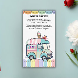 Moderne Ice Cream Truck Sprinkles Babydusche Begleitkarte