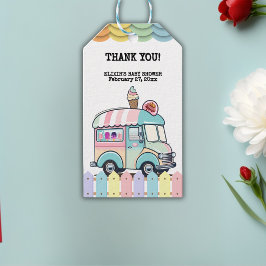 Moderne Ice Cream Truck Sprinkles Babydusche Geschenkanhänger
