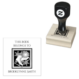 Moderne Ice-Skaten Dieses Buch gehört zum Buchzeic Gummistempel