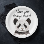 Moderne ich Liebe, dass Sie viel schwarz und weiß  Pappteller<br><div class="desc">Unsere Kollektion umfasst eine Vielzahl von Produkten, die für herzliche und nachdenkliche Geschenke. Von gemütlichen Kissen bis hin zu stilvollen Totentaschen, können Sie die Liebe mit diesen herrlichen Pandas überall verteilen. Das minimalistische Design verleiht Ihrem Accessoire eine Touch von Eleganz und vermittelt gleichzeitig eine süße Botschaft. Egal ob Sie Ihren...</div>