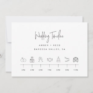 Moderne Icons Wedding Timeline Order of Events Car