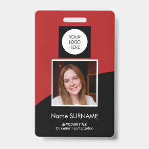Moderne ID-Karte benutzerdefiniertes Logo Foto QR- Ausweis