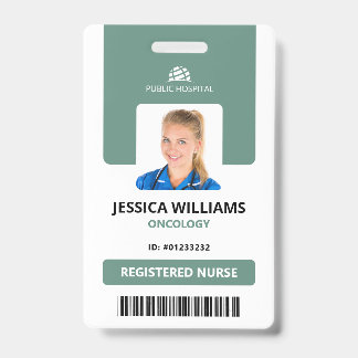 Moderne ID-Karte Krankenhauspersonal Registrierte Ausweis