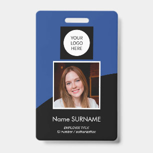 Moderne ID-Karte mit individuellem Logo-Foto-QR kö Ausweis