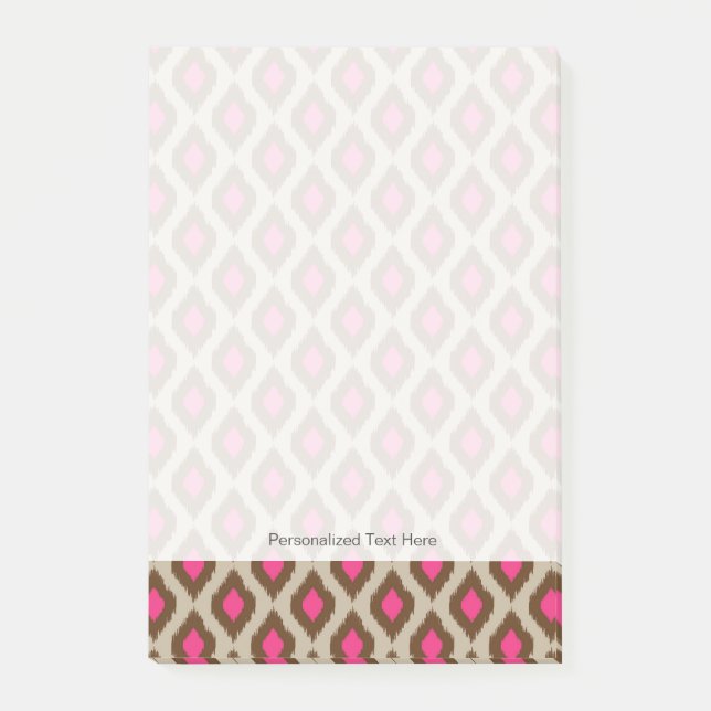 Moderne Ikat-Muster Post-it Klebezettel (Vorderseite)