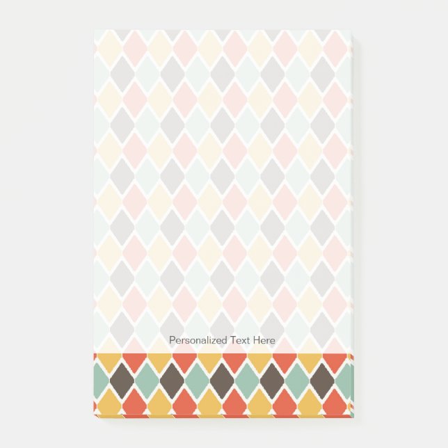 Moderne Ikat-Stammesmode Muster Post-it Klebezettel (Vorderseite)