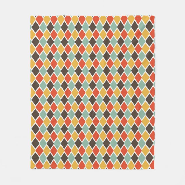 Moderne ikat-tribale Mode Muster Fleecedecke (Vorderseite)