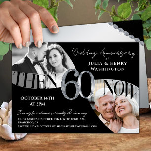 Moderne ikonische 60. Hochzeitstag-Jubiläumskarte Einladung