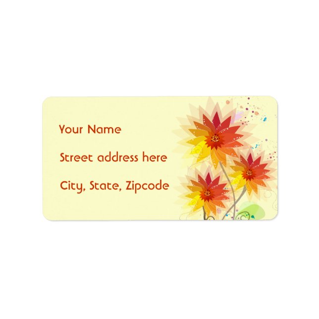 Moderne Illustration Adressaufkleber (Vorne)