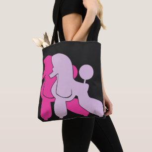 Moderne Illustration eines rosa Pudel-Paares