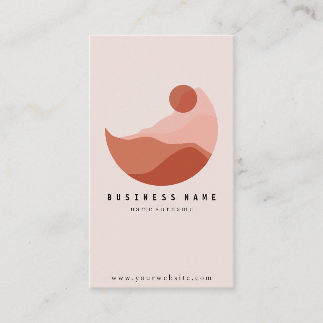 Moderne Illustration Minimalistisch Business Card Visitenkarte (Vorderseite)