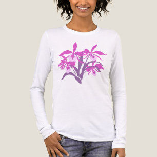 Moderne, im Cattleya-Stil gehaltene Orchidee Tri-Blend Shirt