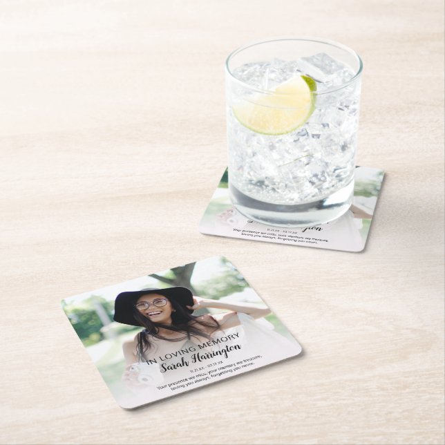 Moderne im liebenden Gedächtnis | Foto Rechteckiger Pappuntersetzer (Vor Ort)