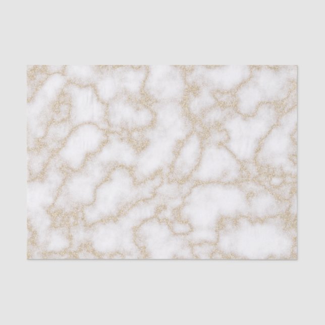 Moderne Imitate aus Marmor Gold Glitzer Seidenpapier (Vorderseite)