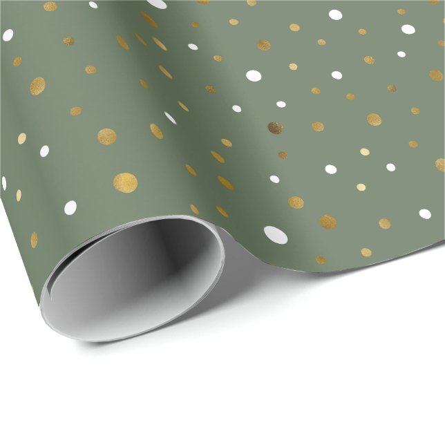 Moderne Imitate Foil Dots Weihnachtsgeschenk Geschenkpapier (Rolleneckpunkt)