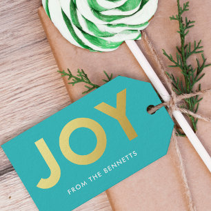 Moderne Imitate Foil Joame Name Christmas Geschenkanhänger