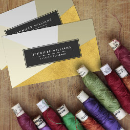 Moderne Imitate Geometrische Formen des Golfs Foil Visitenkarte