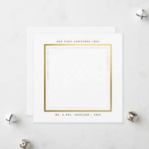 Moderne Imitate Gold Erste Weihnachtszeit Mr. und  Feiertagskarte