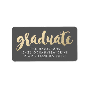 Moderne Imitate Gold Foil Abschluss Adressmarken Adressaufkleber
