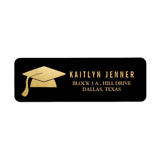 Moderne Imitate Gold Foil Abschluss Hat einfach Lä (Vorne)