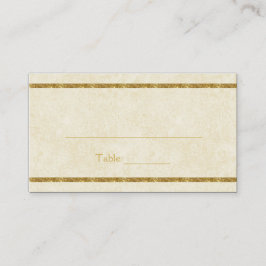 Moderne Imitate Gold Glitzern auf ElfenbeinPlatzka Platzkarte