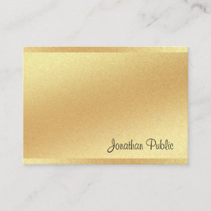 Moderne Imitate Gold Hand Script Beruflich Elegant Visitenkarte