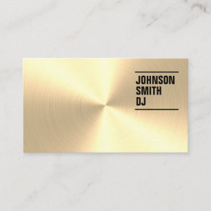 Moderne Imitate Gold Metallic DJ Visitenkarte