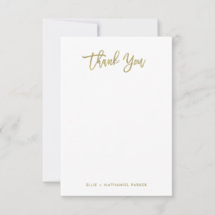 Moderne Imitate - Gold Script Dankeskarte