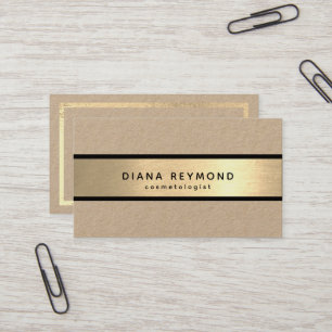 Moderne Imitate Gold Strip Premium Kraft Visitenkarte