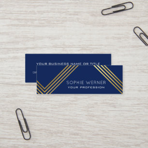 Moderne Imitate Golden Streifen auf dem eleganten Mini Visitenkarte