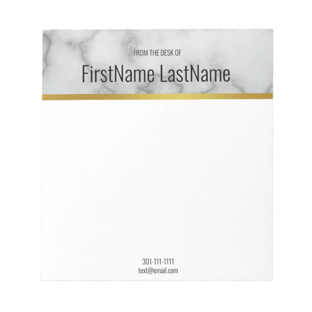 Moderne Imitate Grau Marmor vom Schreibtisch Notizblock (Vorderseite)