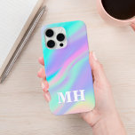 Moderne Imitate Iridescent Initial Monogram Case-Mate iPhone Hülle<br><div class="desc">Moderne Imitate Iridescent erste Monogram iPhone Case. Erstellen Sie Ihren eigenen personalisierten iPhone Case mit individuellem Anfangsnamen.</div>