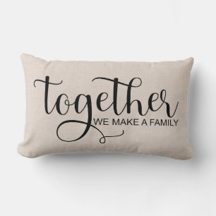 Moderne Imitate Leinen Familie Zitat Lumbar Pillow Lendenkissen