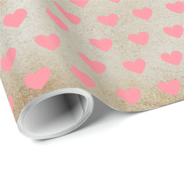 Moderne Imitate mit leicht rosa Herzenslust Geschenkpapier