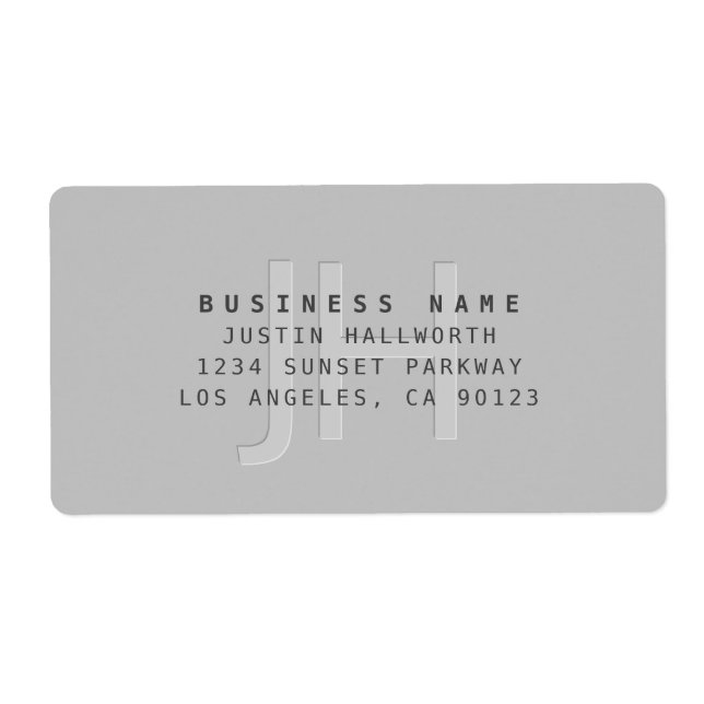 Moderne Imitate mit Mit Monogramm Geschäftsadresse (Vorne)