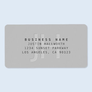 Moderne Imitate mit Mit Monogramm Geschäftsadresse Adressaufkleber