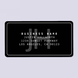 Moderne Imitate mit Mit Monogramm Geschäftsadresse Adressaufkleber