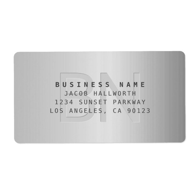 Moderne Imitate Mit Monogramm Geschäftsadresse für (Vorne)