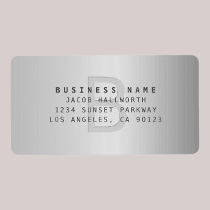Moderne Imitate Mit Monogramm Geschäftsadresse für Adressaufkleber
