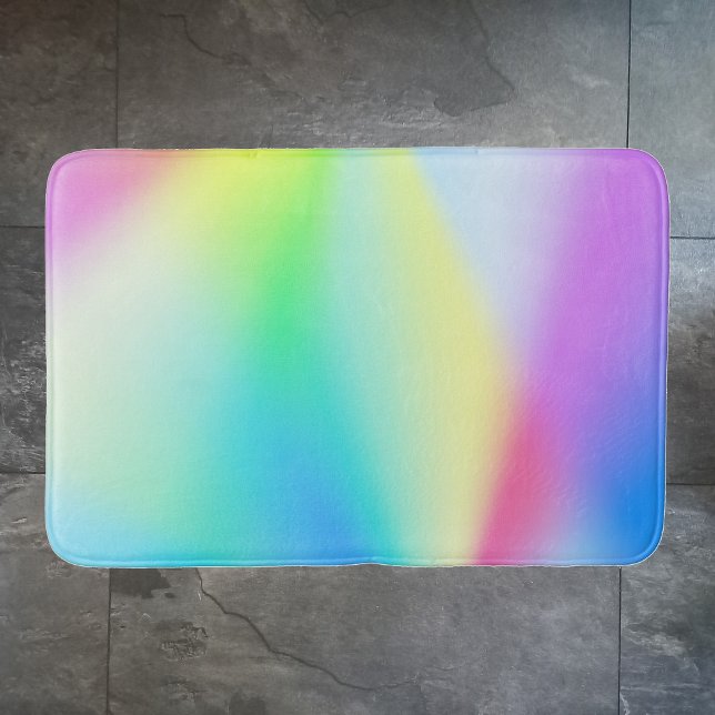 Moderne Imitate mit pastellfarbenem Regenbogen Badematte (Von Creator hochgeladen)