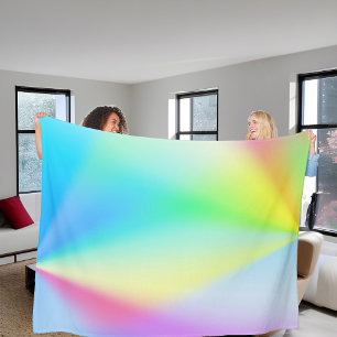 Moderne Imitate mit pastellfarbenem Regenbogen Fleecedecke