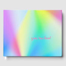 Moderne Imitate mit pastellfarbenem Regenbogen Gästebuch
